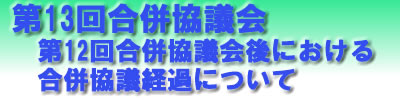 第13回合併協議会