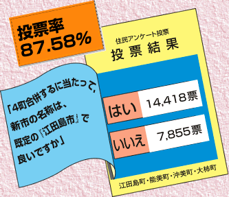 投票結果　投票率87.58%