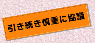 引き続き慎重に協議