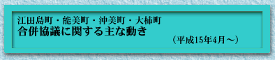 合併協議に関する主な動き